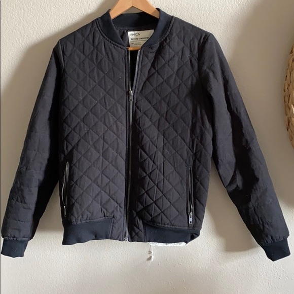 RVCA black bomber jacket - Picture 1 of 4